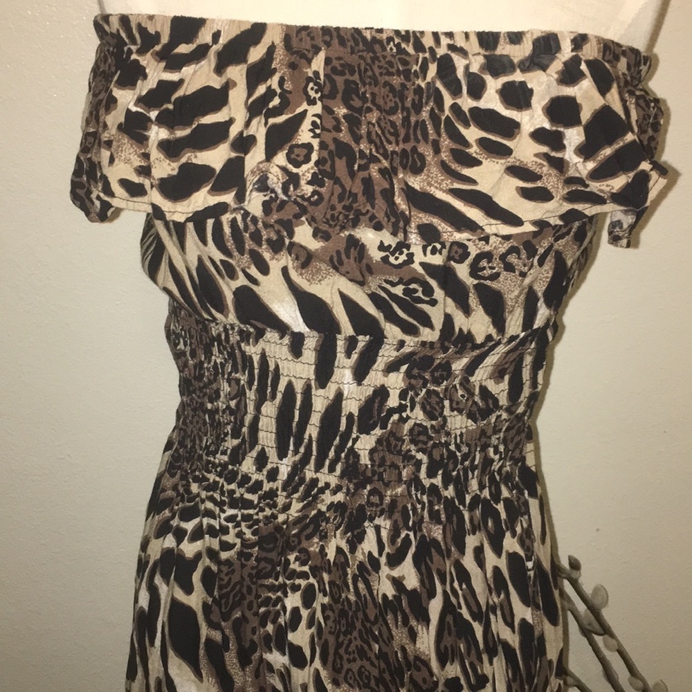 5❤️7❤️9 Cheetah Print Strapless Maxi Dress - Picture 5 of 5